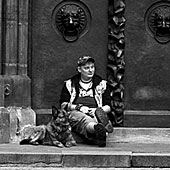 Punker Hubi vor der Nrnberger Lorenzkirche